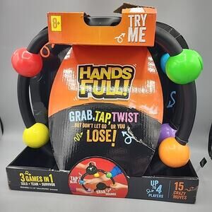 Hands Full Game of Twisted Challenges & Tangled Twist Fun 3 Games in 1 New
